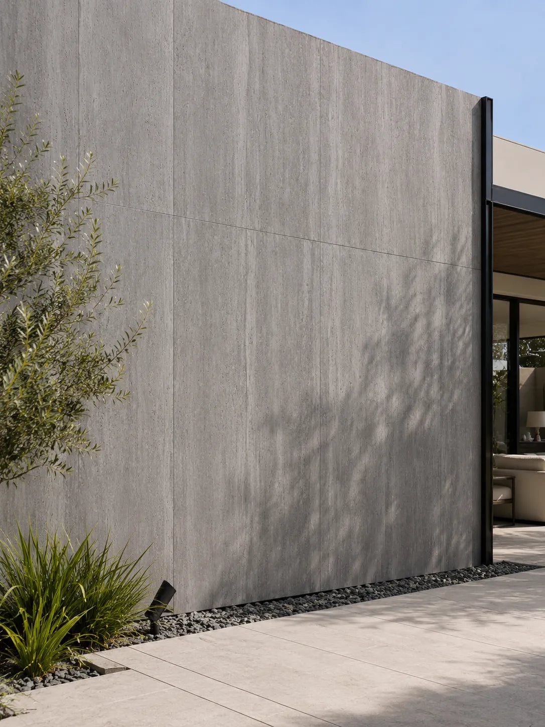 Travertine-Texture Stone Wall Panels | Italian Grey - IG Keylanta