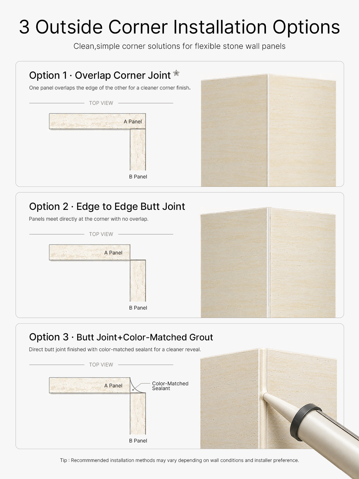 Travertine-Texture Stone Wall Panels | Roman Yellow - RM Keylanta