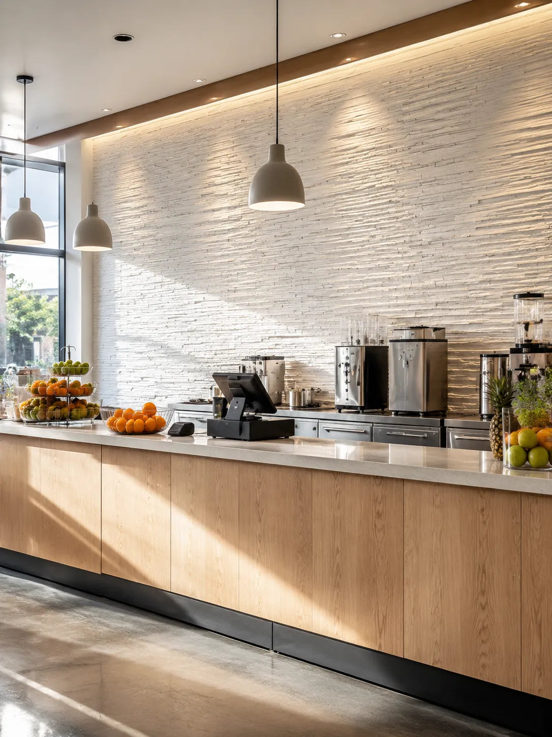 3D Stacked - Texture Stone Wall Panels | White