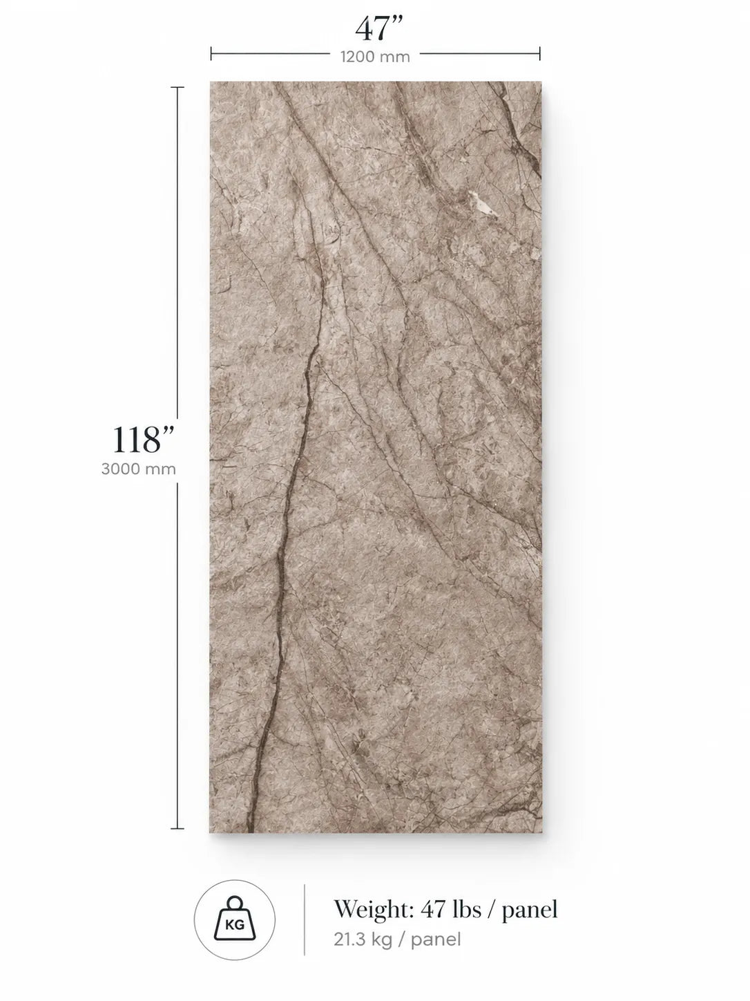 Granite-Texture Stone Wall Panels | Taupe Grey