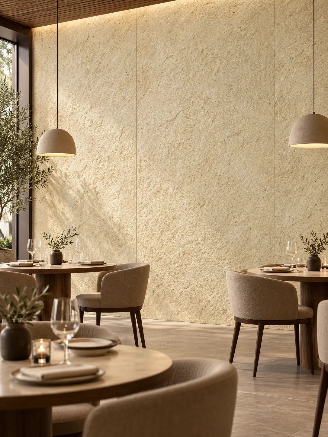 Granite-Texture Stone Wall Panels | Golden Sand