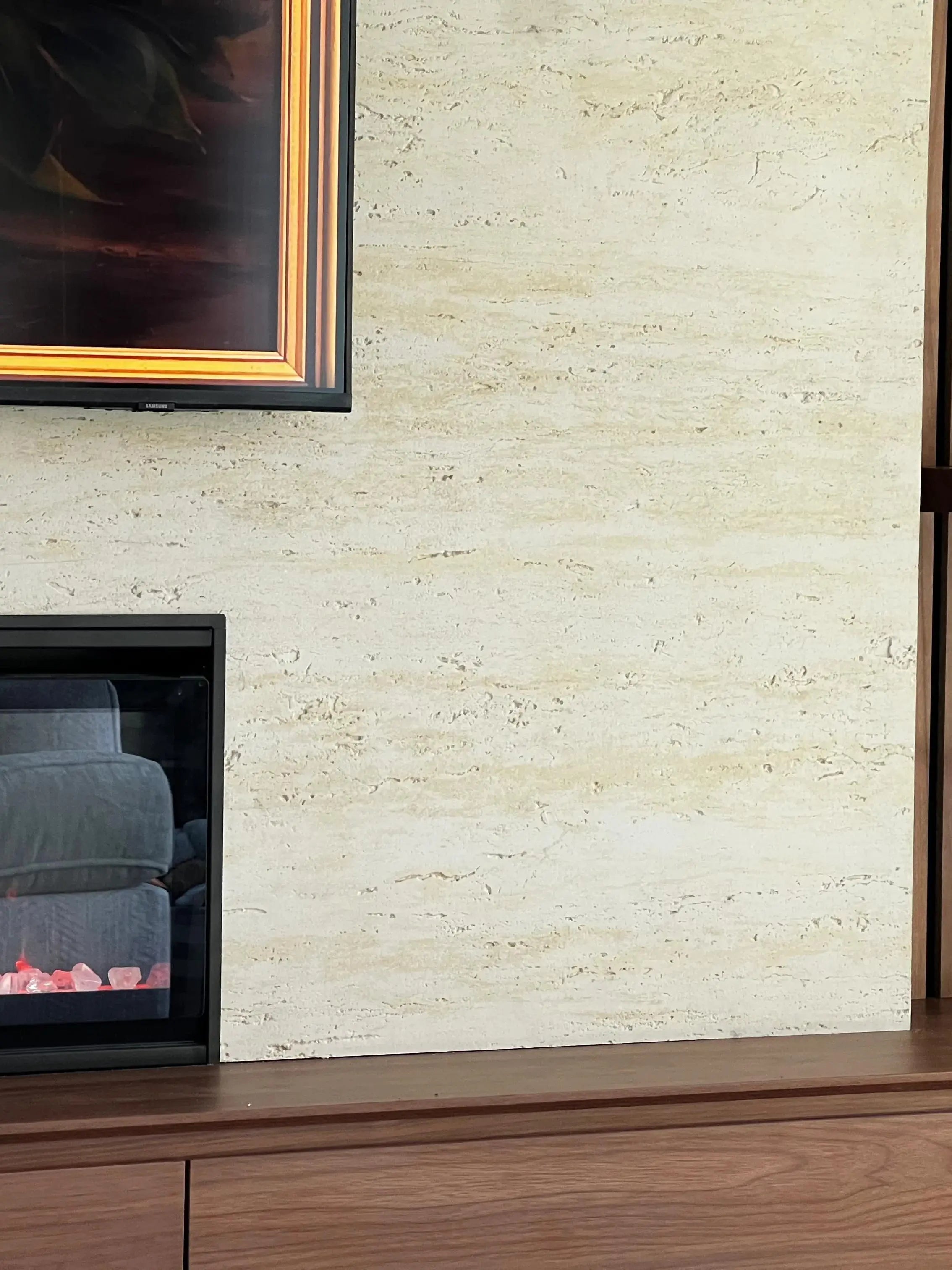 Travertine-Texture Stone Wall Panels | Roman Yellow - RM Keylanta