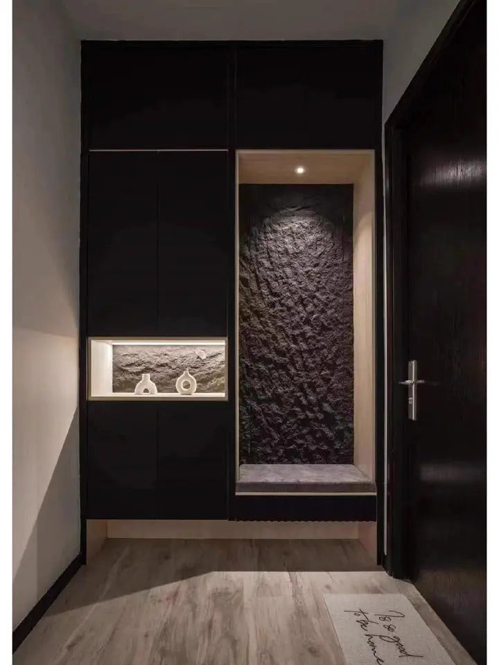 Engineered Faux Stone 3D Wall Panels – Dark Grey Keylanta