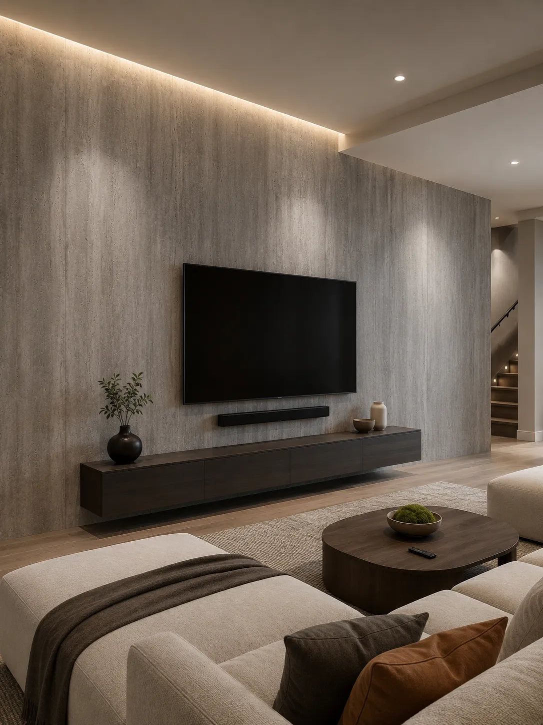 Travertine-Texture Stone Wall Panels | Italian Grey - IG Keylanta