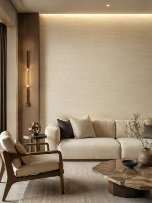 Thin Version Travertine -Texture Stone Wall Panels | Ivory Beige