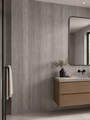 Travertine-Texture Stone Wall Panels | Italian Grey - IG Keylanta
