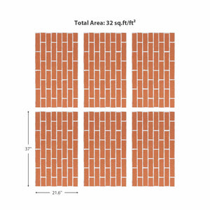 3D Brick Wall Panels - White Gap