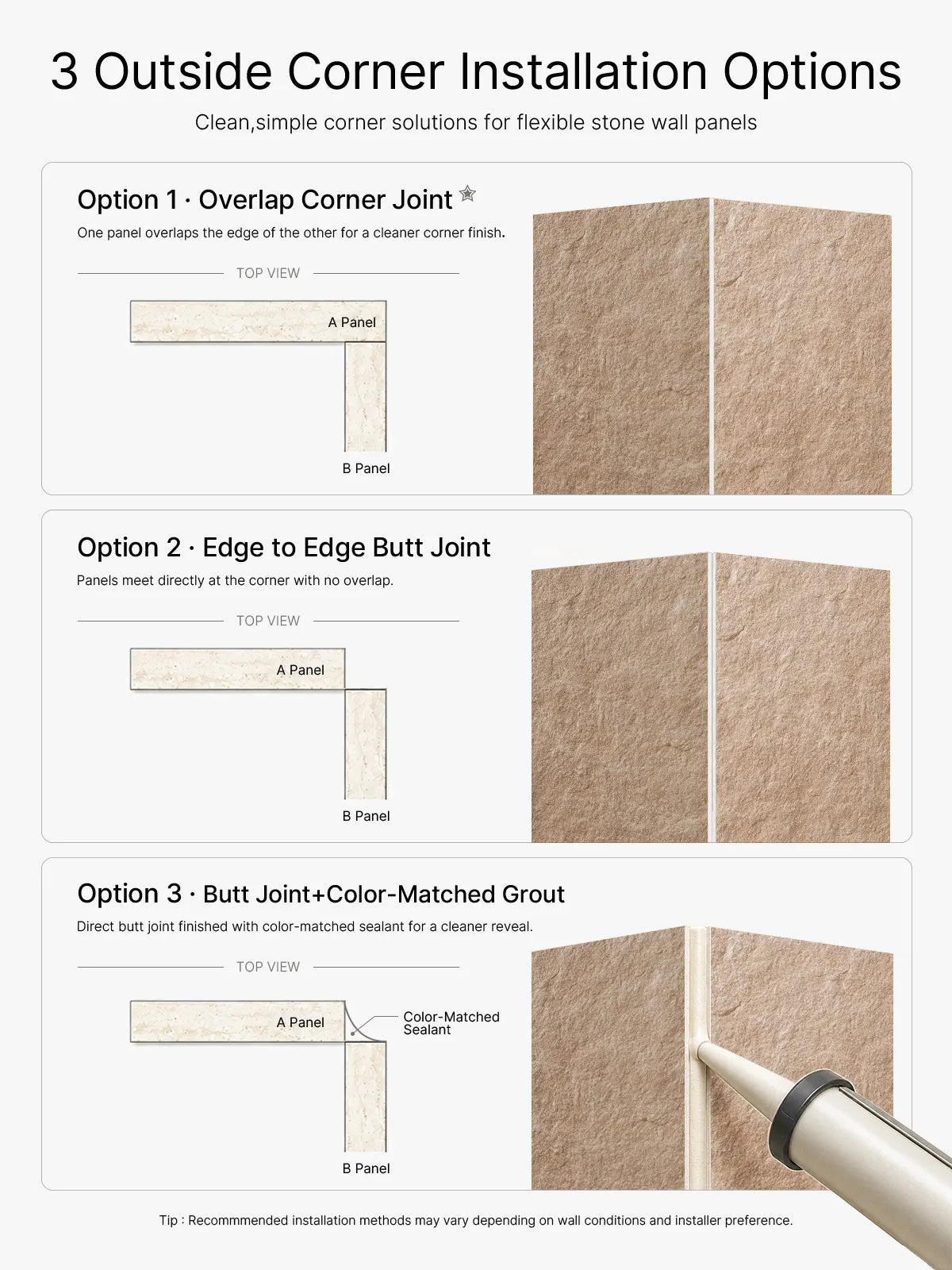 Granite-Texture Stone Wall Panels | Golden Sand Keylanta