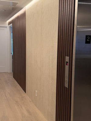 Travertine-Texture Stone Wall Panels | Milan Ivory - LW Keylanta