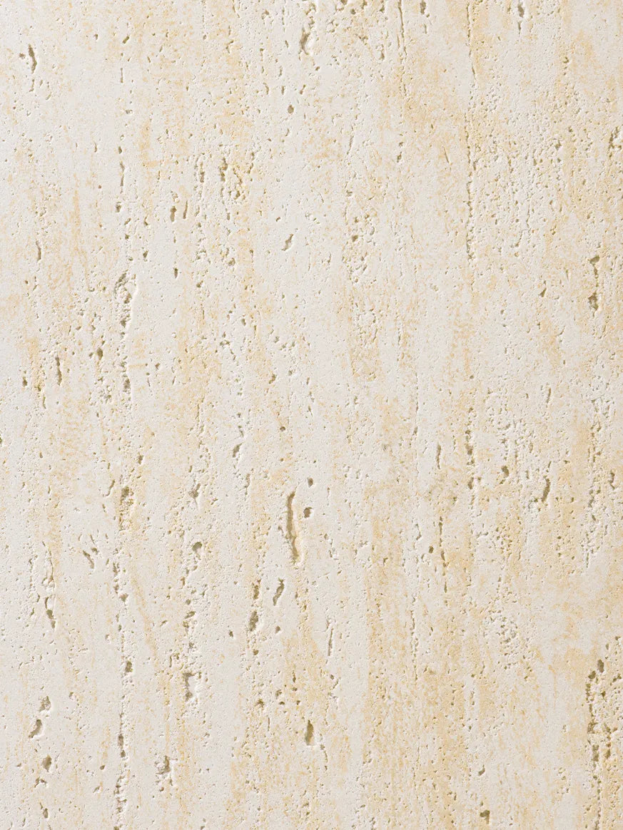 118'' Travertine-Texture Stone Wall Panels | Warm Cream (Original Roman Yellow)