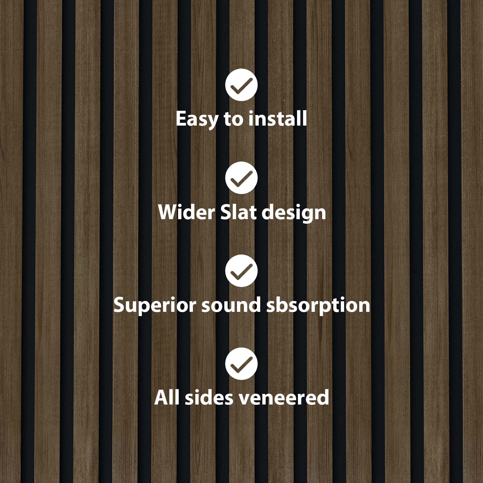 Noise-reducing wood slat wall coverings