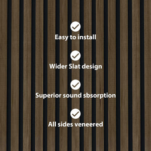Noise-reducing wood slat wall coverings