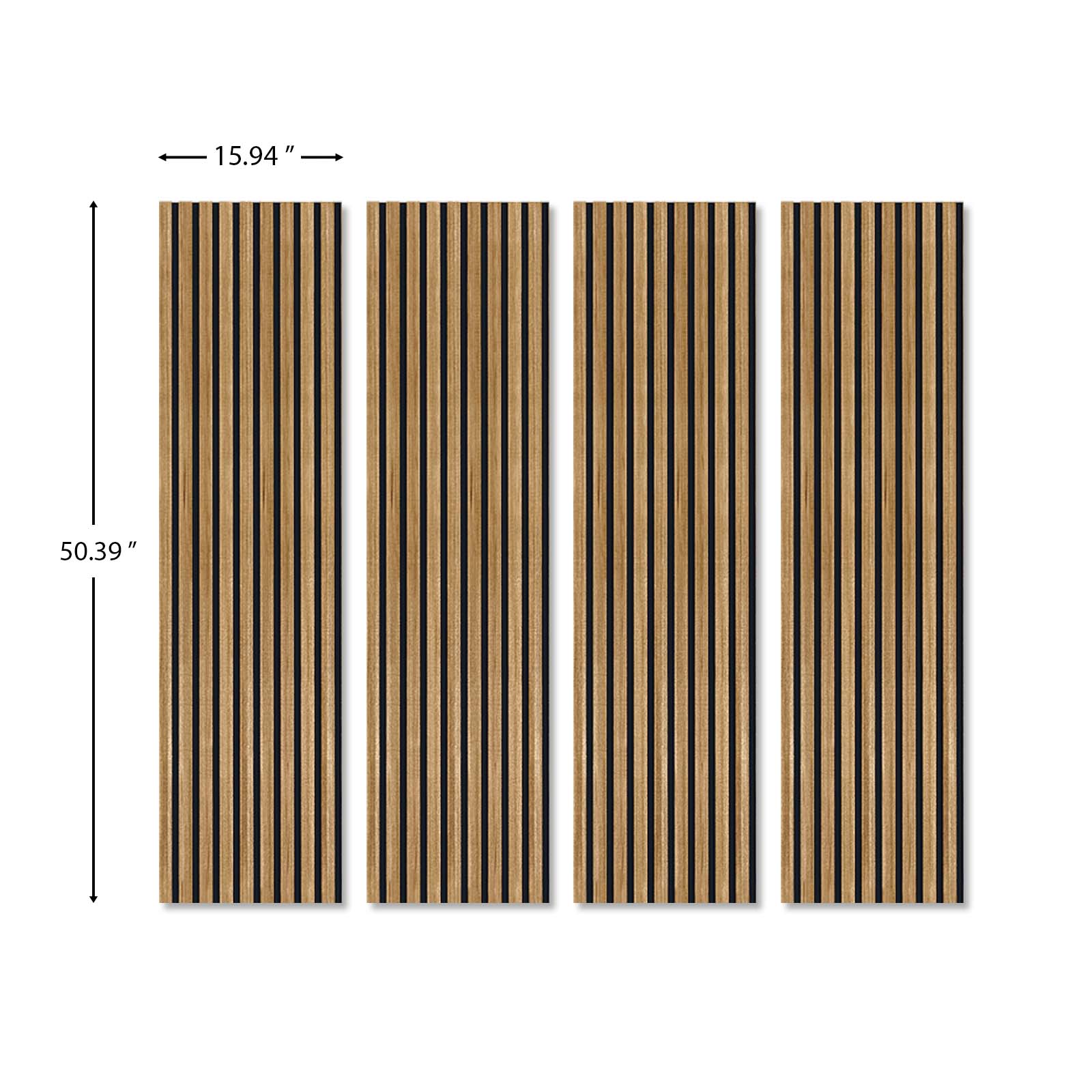 Acoustic wall panel slat designs