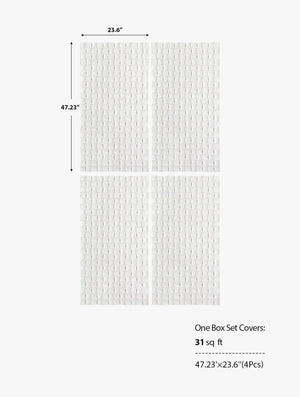 Mosaic Stone Wall Panels - White Keylanta