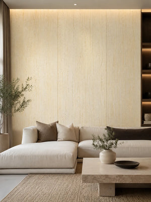 Travertine-Texture Stone Wall Panels | Roman Yellow - RM Keylanta