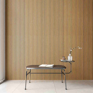 natural oak slat wall panel