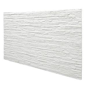 3D Stacked Stone Wall Panels Decor - White