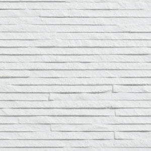 Thin Version Stacked - Texture Stone Wall Panels | White