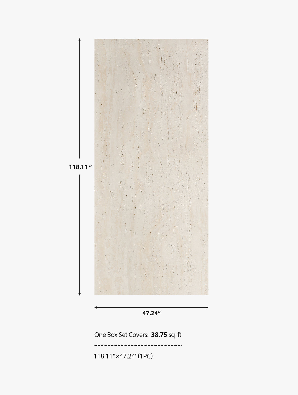 Travertine-Texture Stone Wall Panels  | Milan Ivory