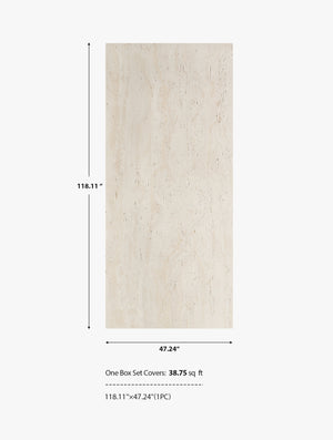 Travertine-Texture Stone Wall Panels | Milan Ivory - LW