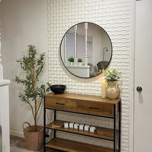 Mosaic Stone Wall Panels - White Keylanta