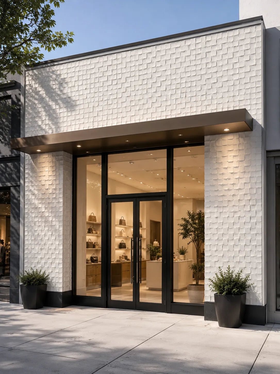 Mosaic Texture Stone Wall Panels | White