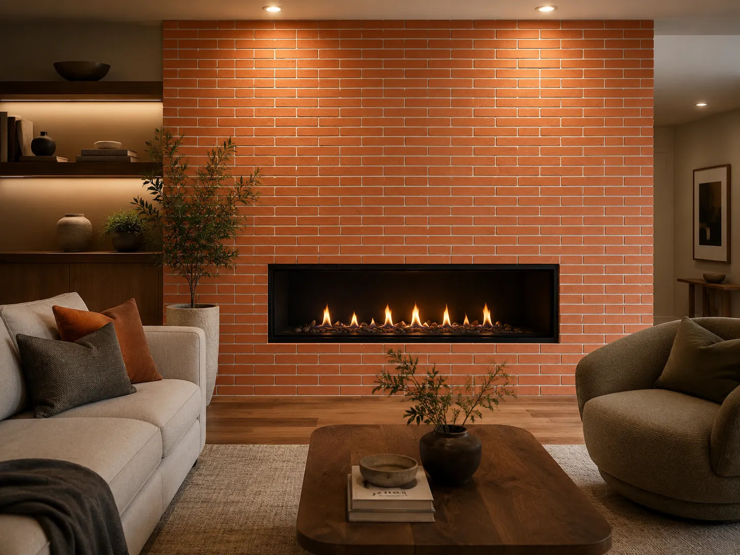 Brick Texture Stone Wall Panels | Red