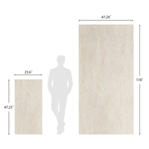 3D Flexible Travertine Stone Wall Panels - Milan White