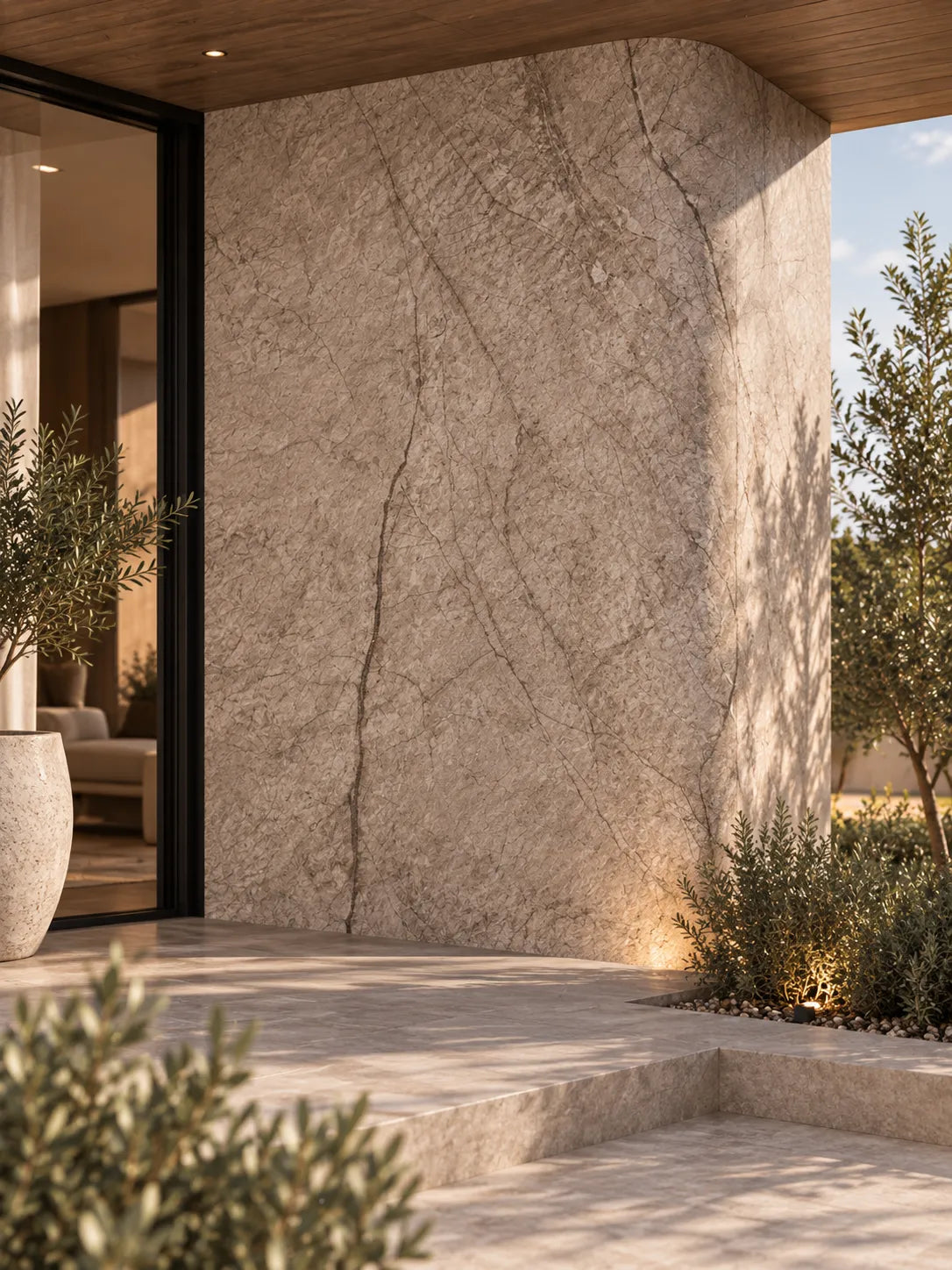 Granite-Texture Stone Wall Panels | Taupe Grey