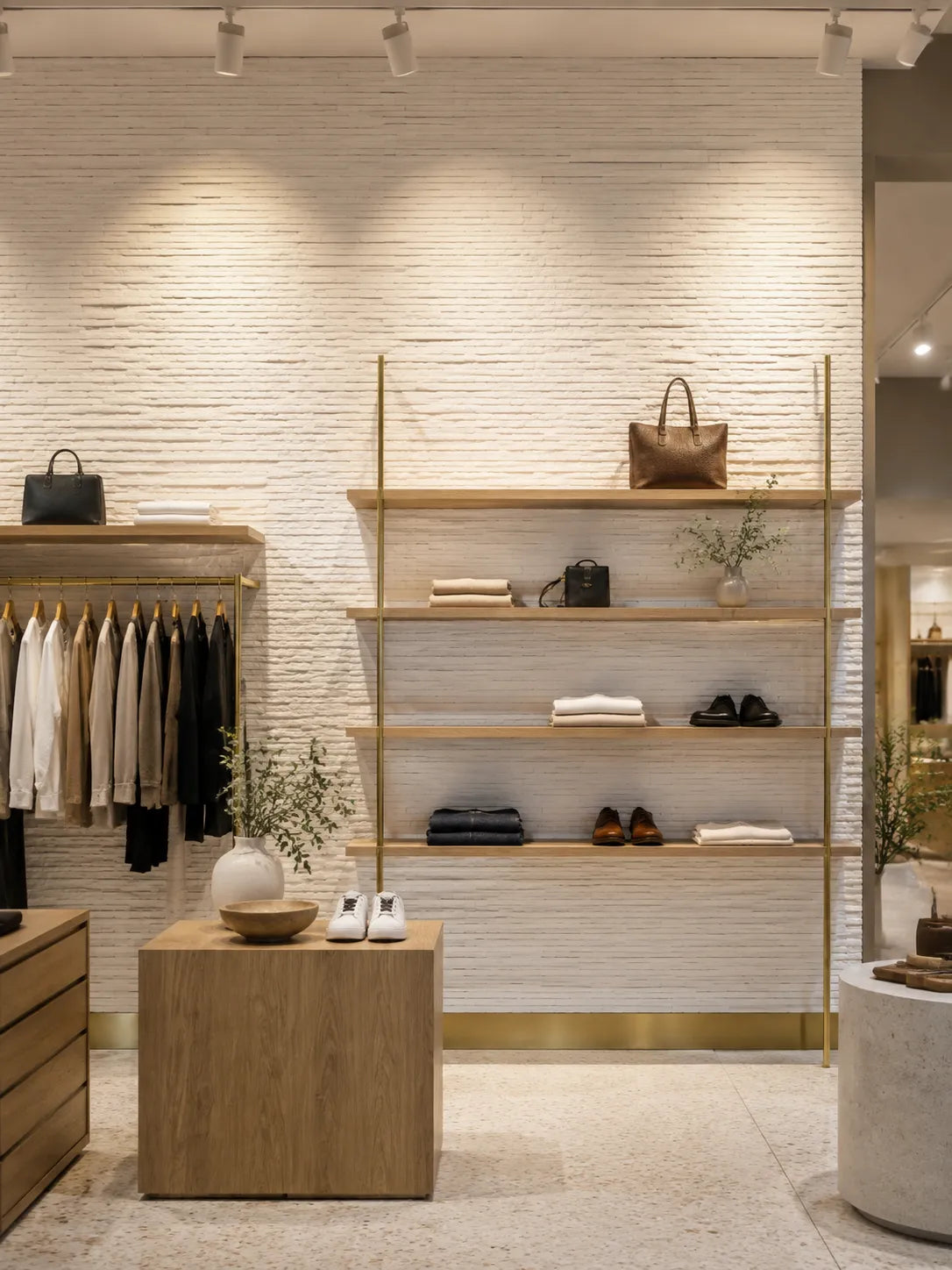 3D Stacked - Texture Stone Wall Panels | White
