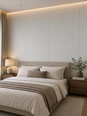 Thin Version Stacked - Texture Stone Wall Panels | White