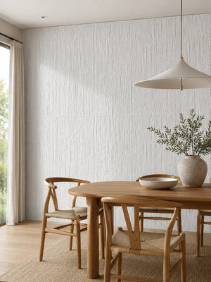 Thin Version Stacked - Texture Stone Wall Panels | White