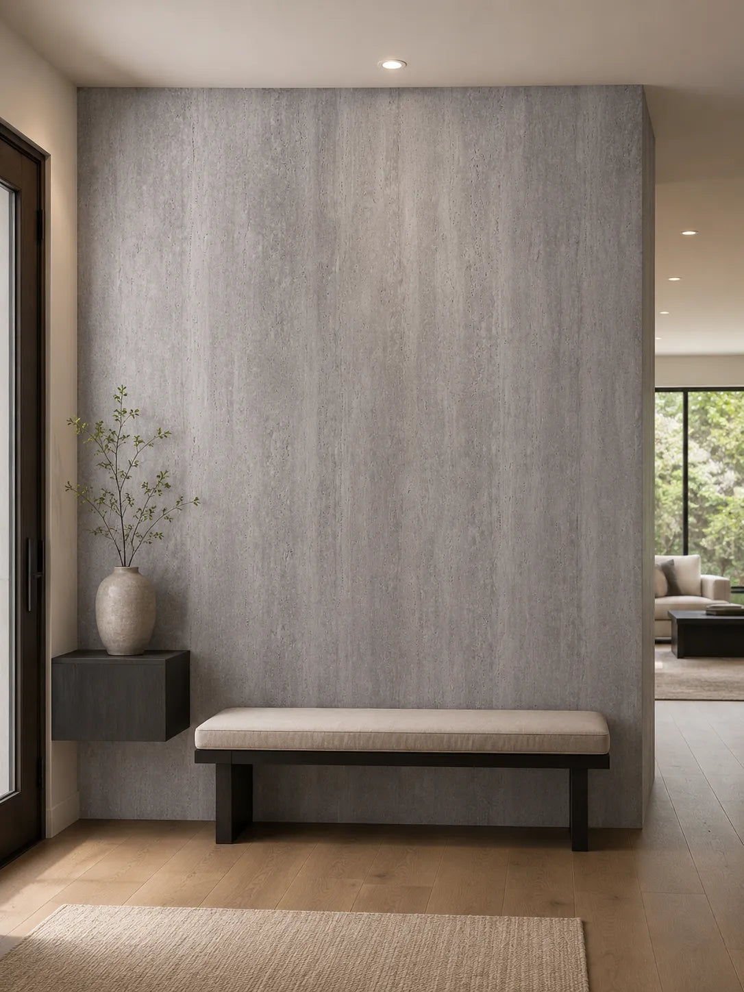 Travertine-Texture Stone Wall Panels | Italian Grey - IG Keylanta