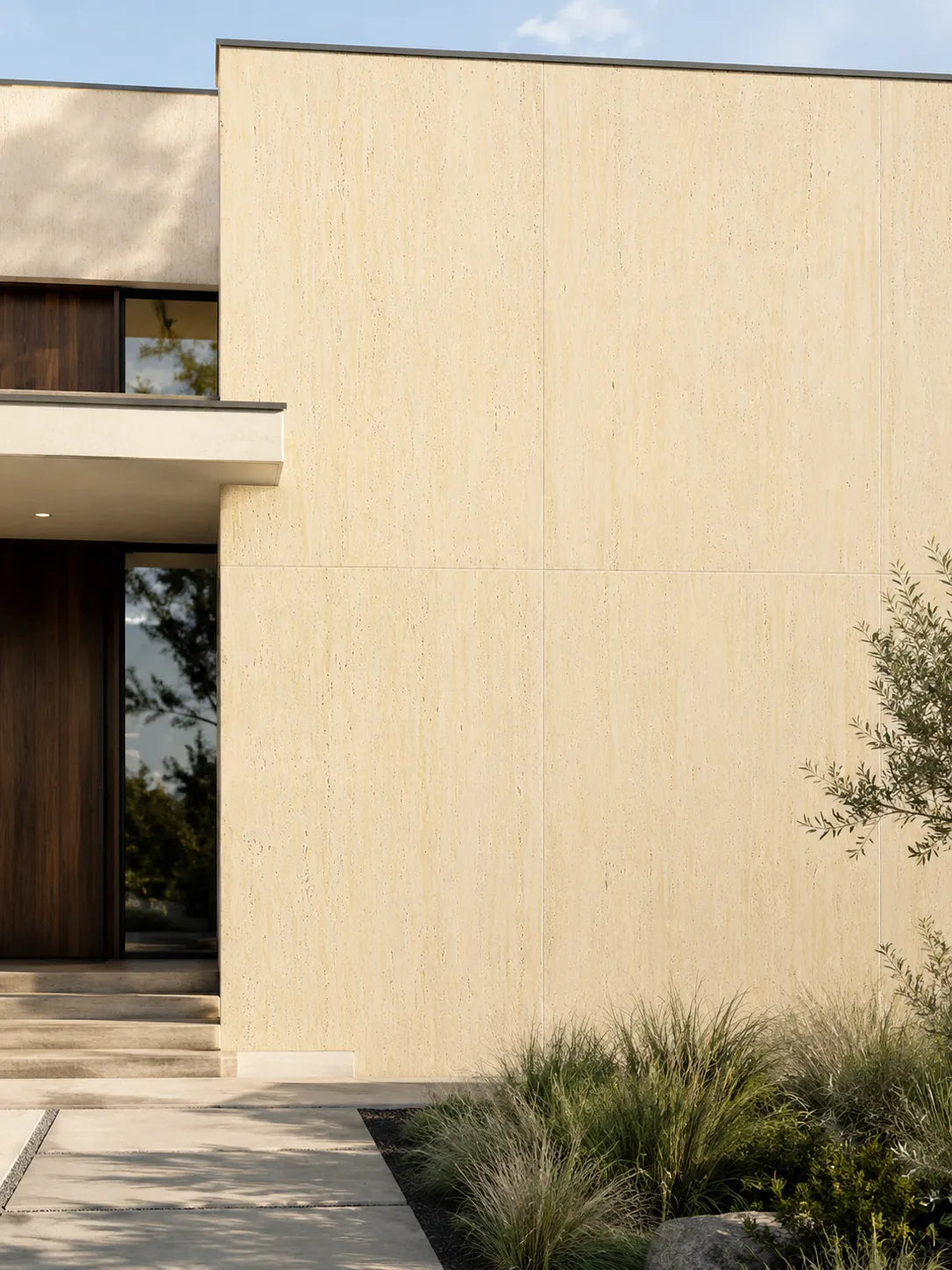 Travertine-Texture Stone Wall Panels | Roman Yellow - RM Keylanta