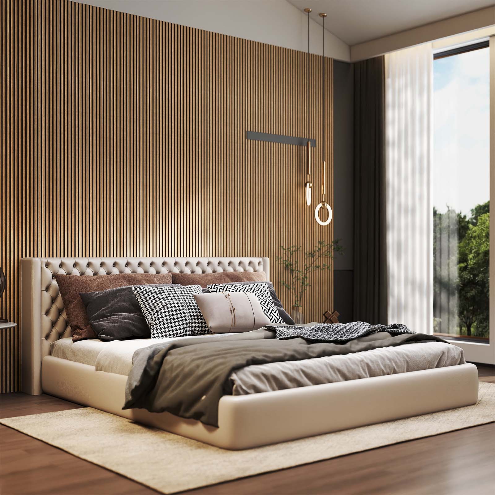 Sound-absorbing slat wall panel systems