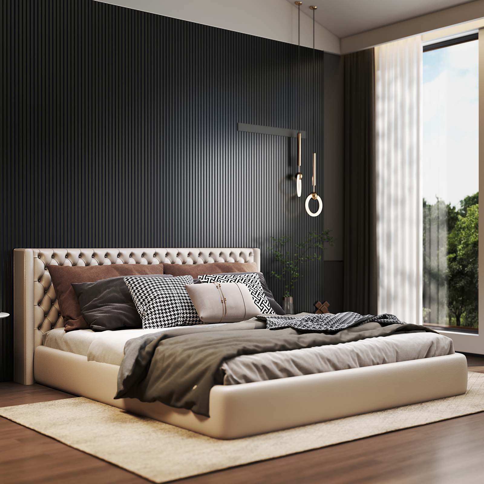 slat wall panel black