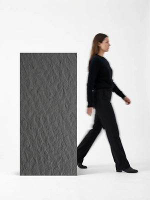 Engineered Faux Stone 3D Wall Panels – Moon Black