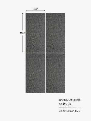 Engineered Faux Stone 3D Wall Panels – Moon Black