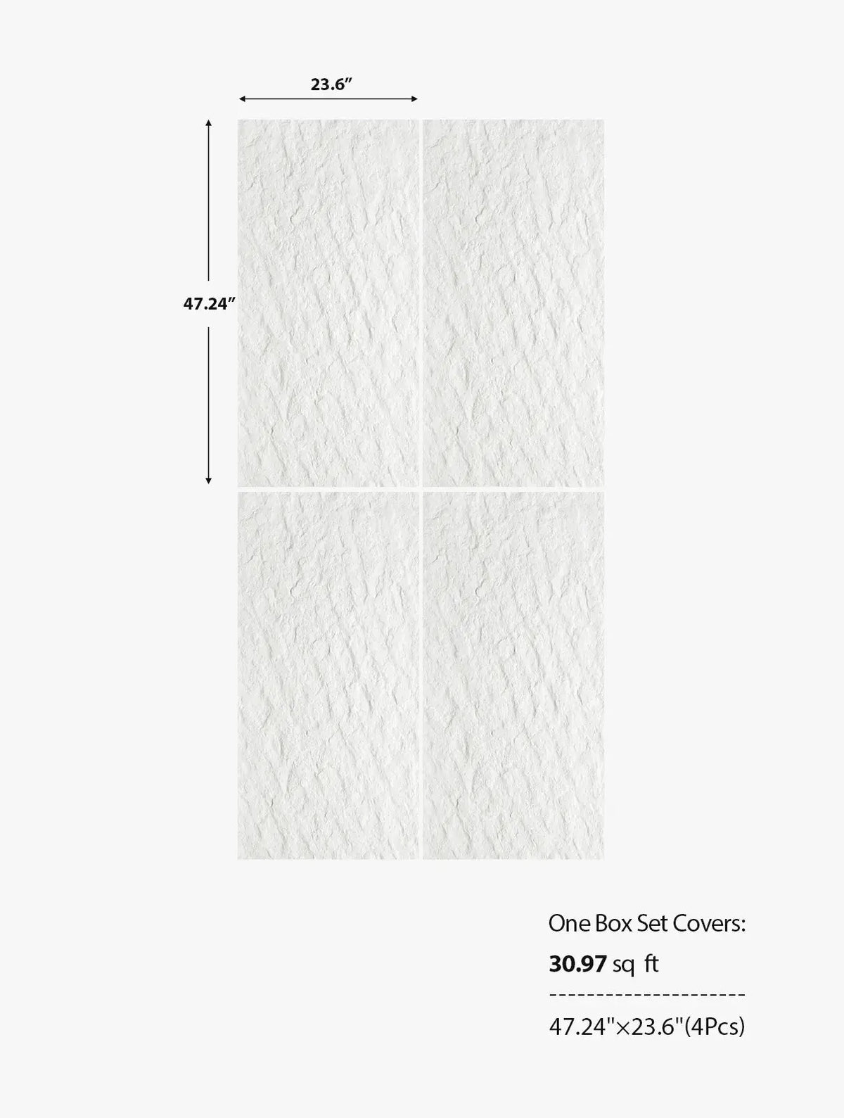 Engineered Faux Stone 3D Wall Panels – Moon White Keylanta
