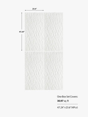 Engineered Faux Stone 3D Wall Panels – Moon White