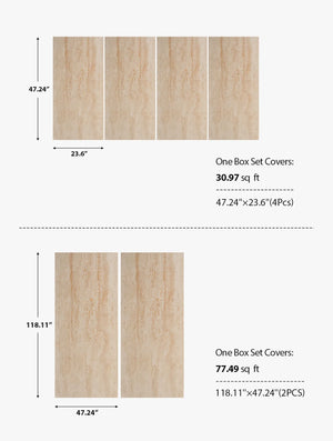 3D Flexible Travertine Stone Wall Panels - Roman Gold