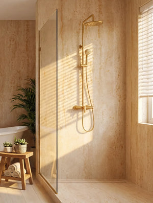 3D Flexible Travertine Stone Wall Panels - Roman Gold