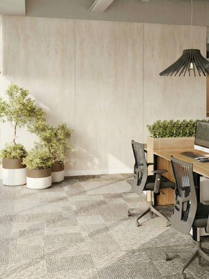 Travertine Accent Wall Panels – 118” Seamless | Stone Look Cream Beige (Travertine-LW)